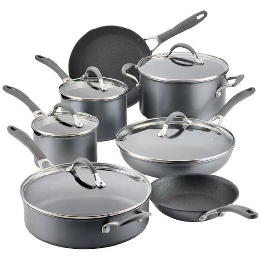 Circulon A1 Series with ScratchDefense Cookware Set, 12 Piece, Graphite